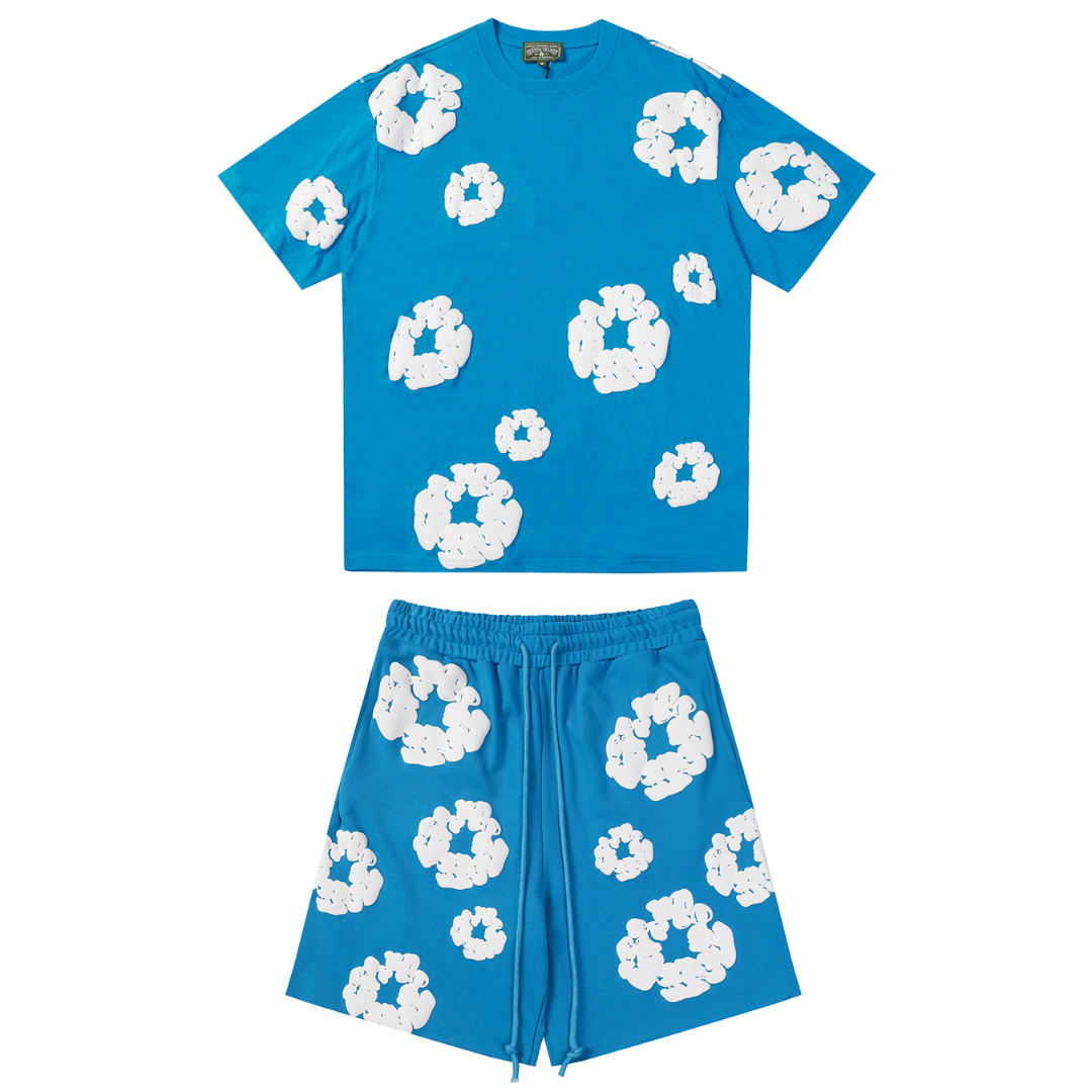 Conjunto corto vaquero azul Trs