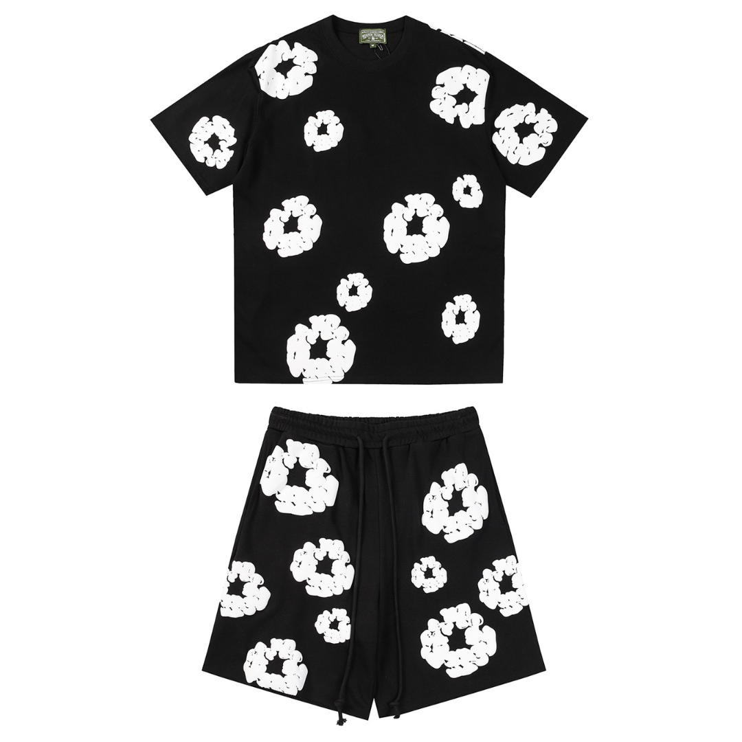 Conjunto corto vaquero Trs negro