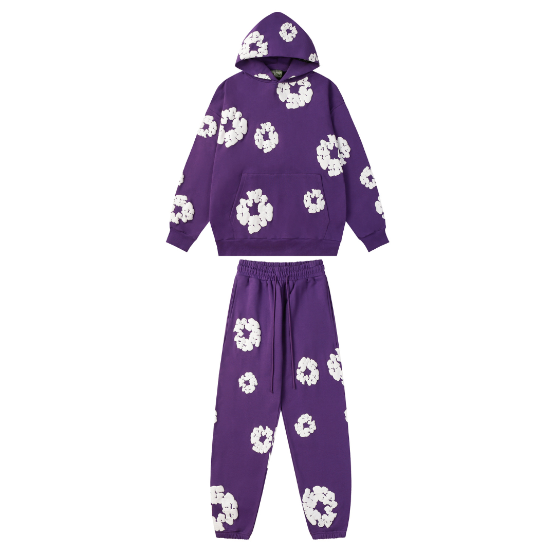 Survêtement en denim violet très foncé