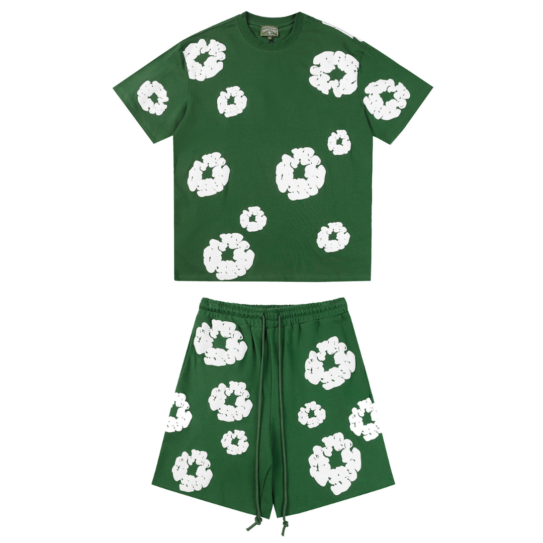 Conjunto de short vaquero verde Trs