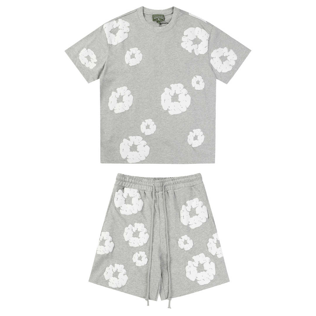 Ensemble short en jean très gris