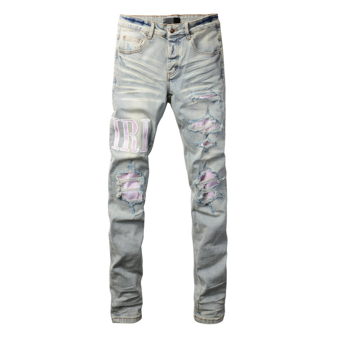 Amr Gradient Patch Logo Jeans