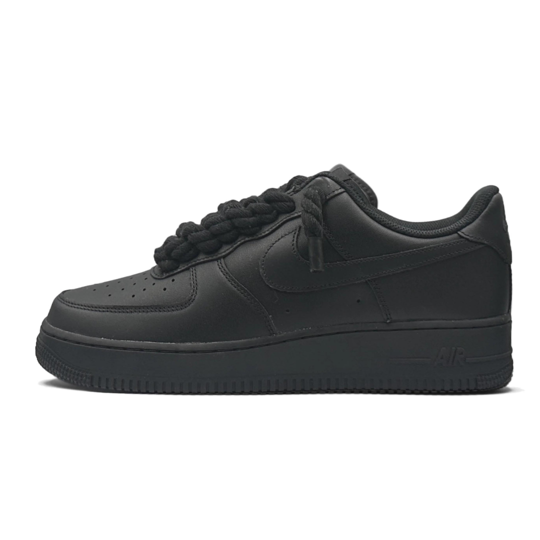 AF1 Black - Lacets en corde noire