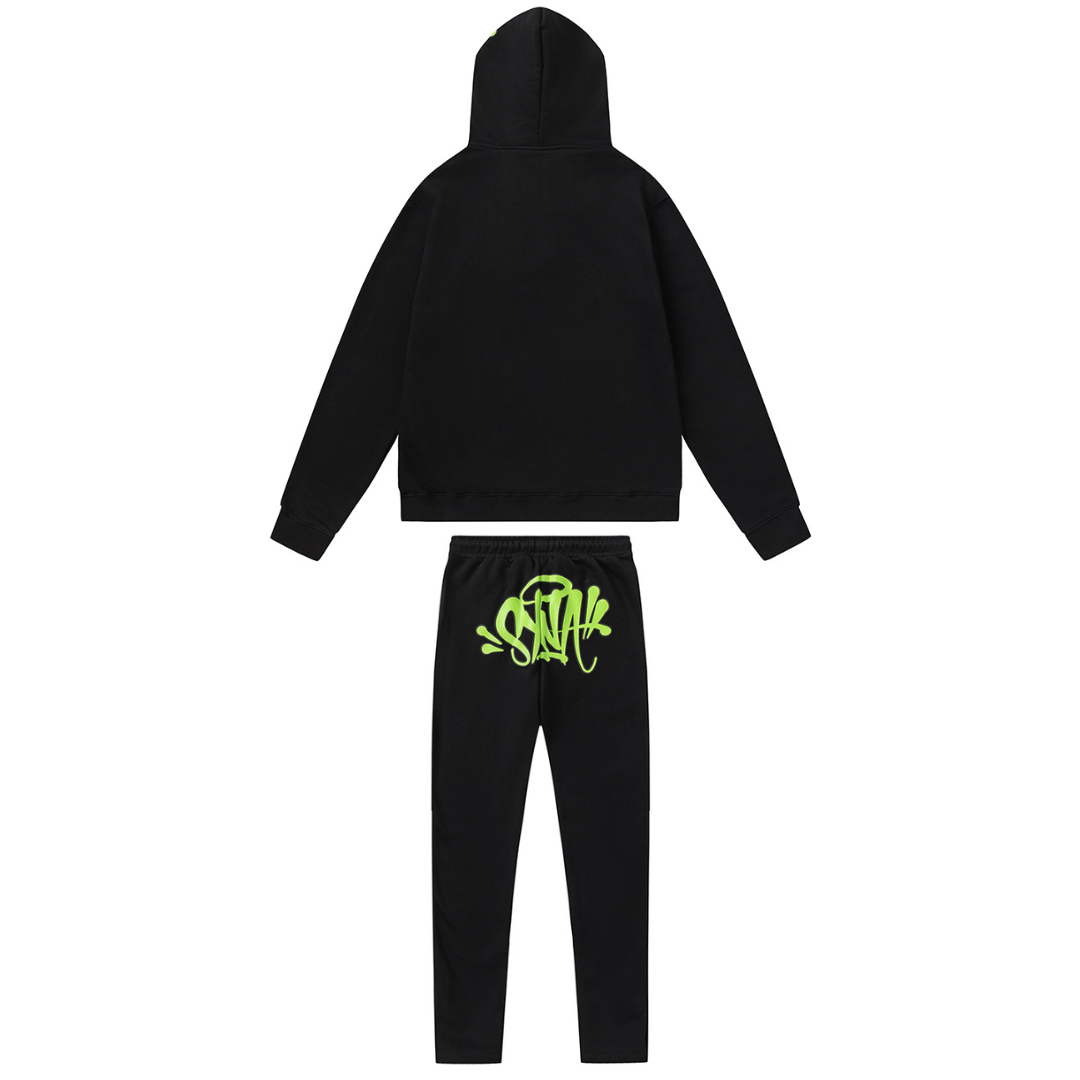 Chándal negro y verde de Syna World