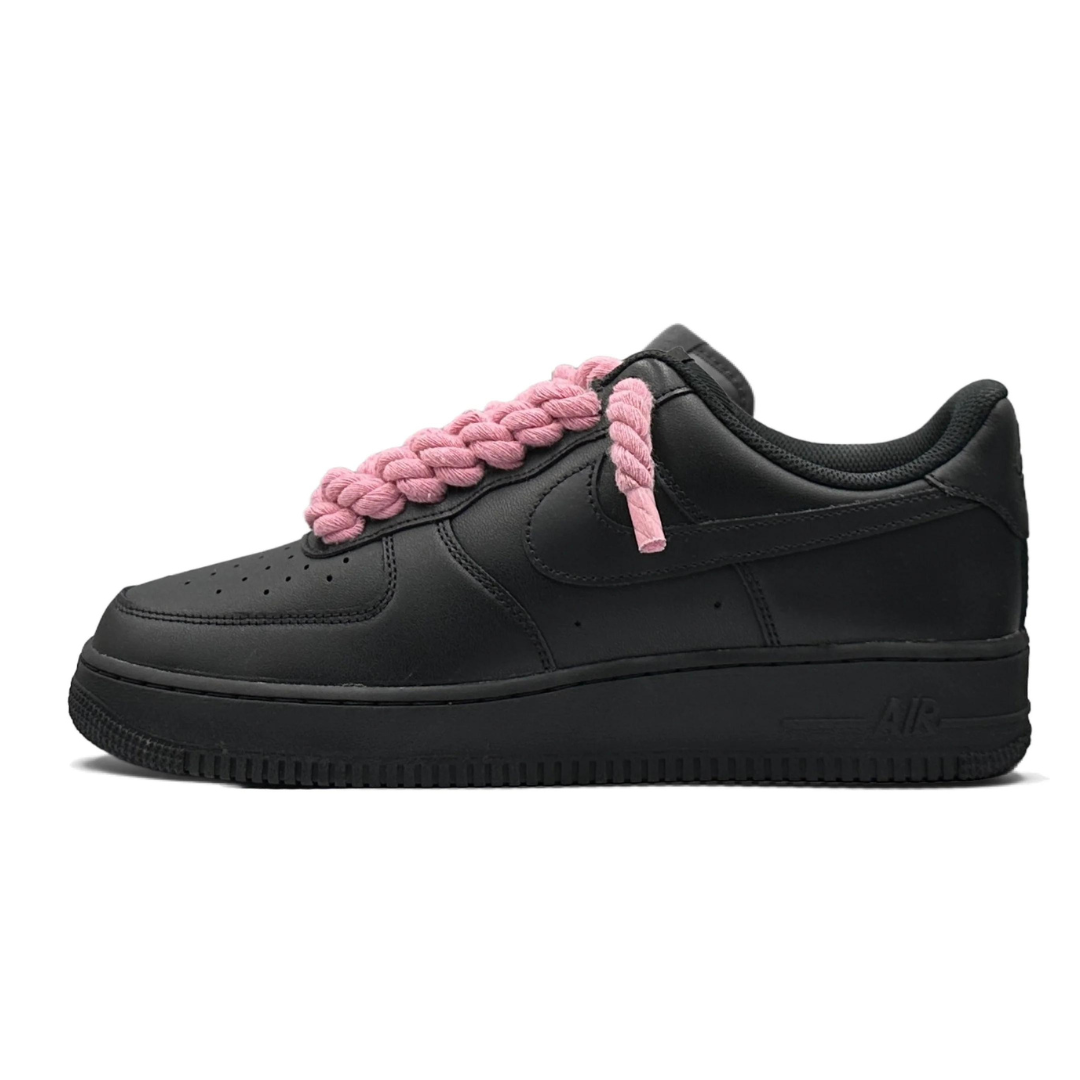 Lacets en corde AF1 Noir - Rose