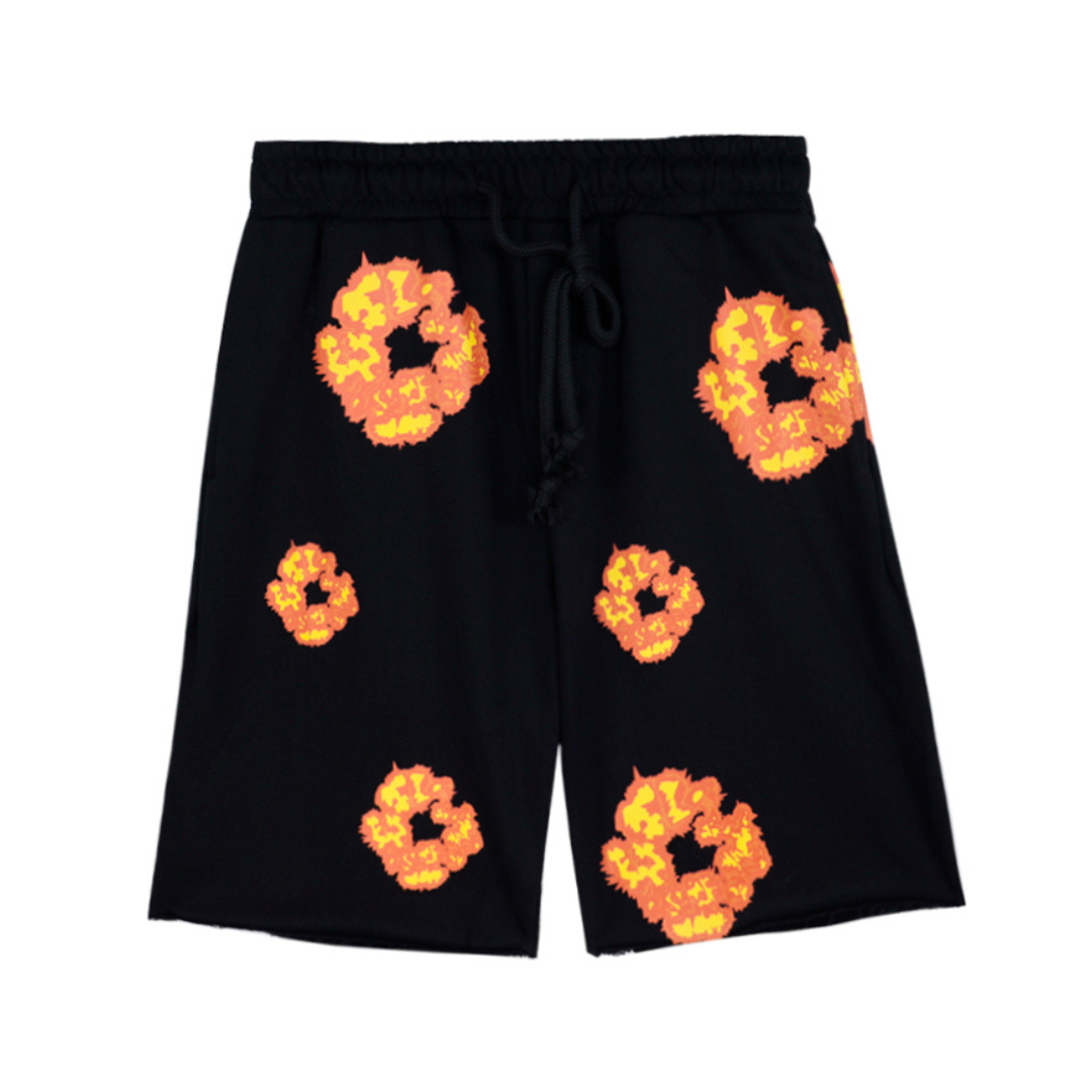 Pantalones cortos negros de mezclilla Trs