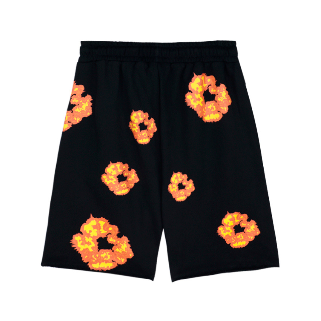 Pantalones cortos negros de mezclilla Trs