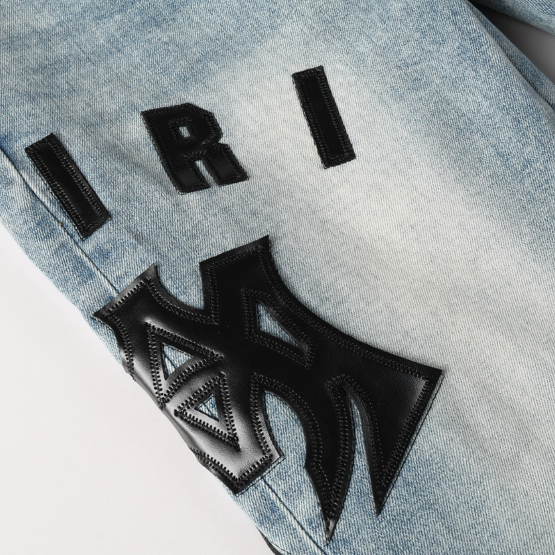 Amr Black Patch M.A Logo Jeans