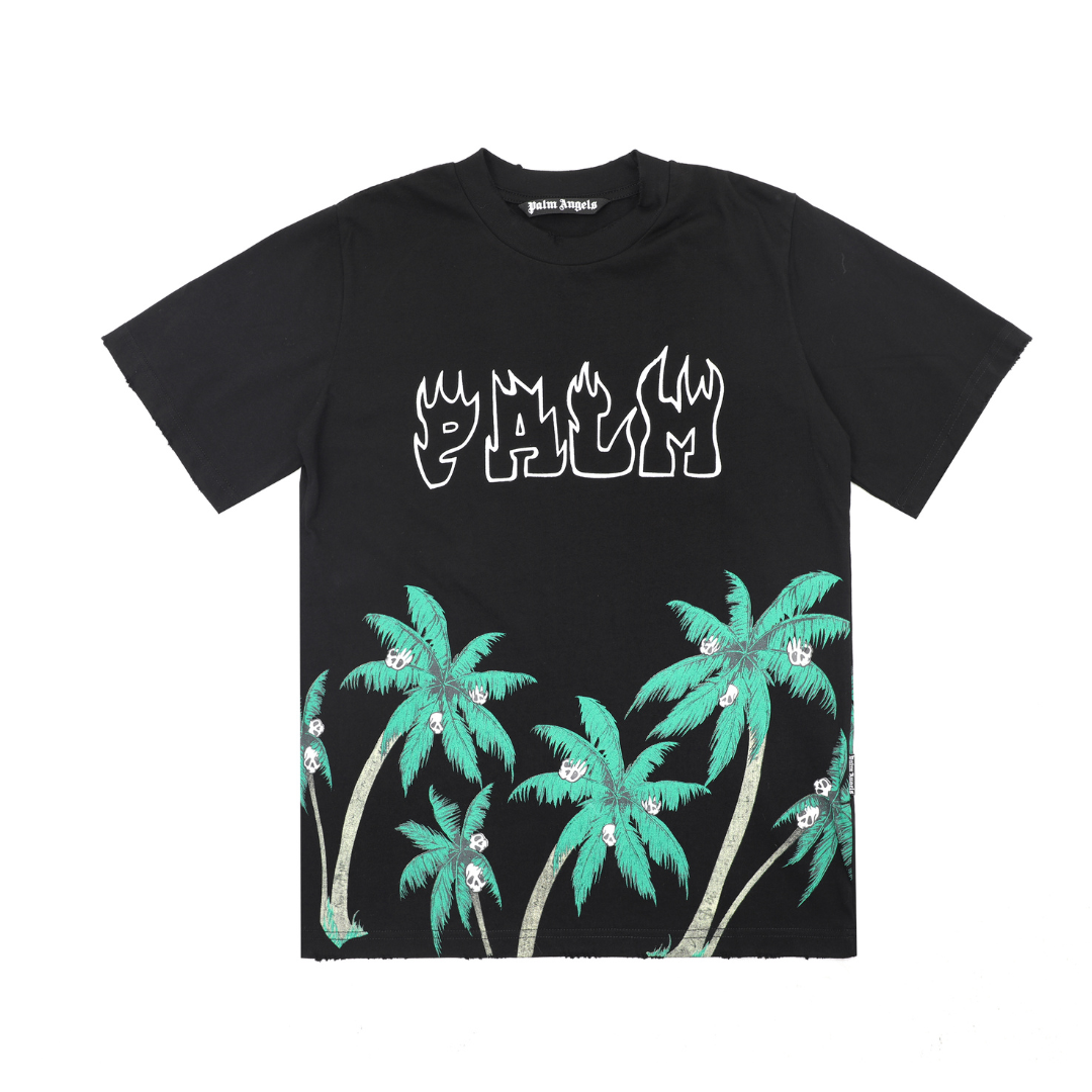 T-shirt Palm Angels Palmier et Crânes