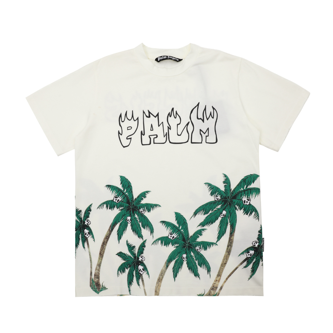 T-shirt Palm Angels Palmier et Crânes