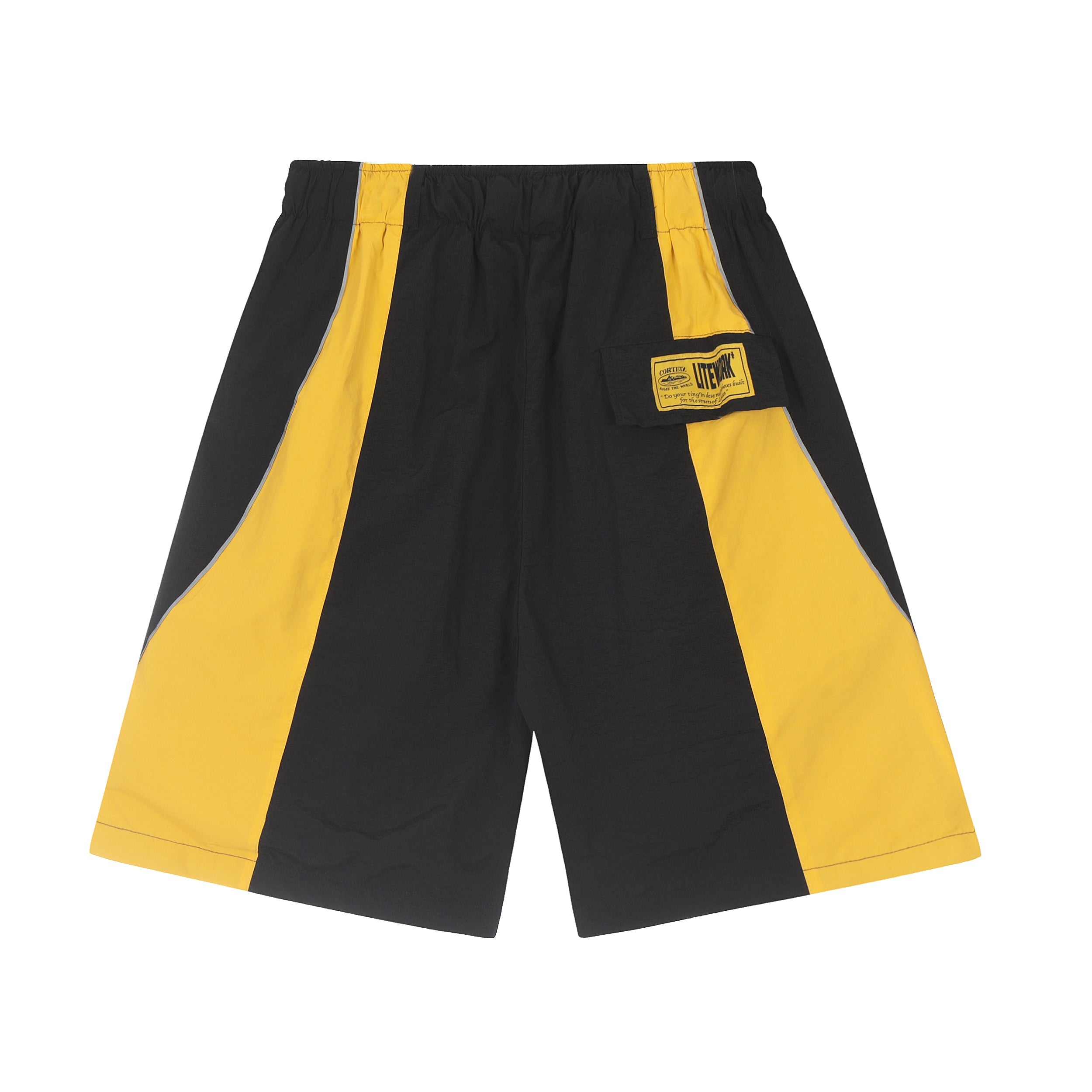 Short cargo jaune noir