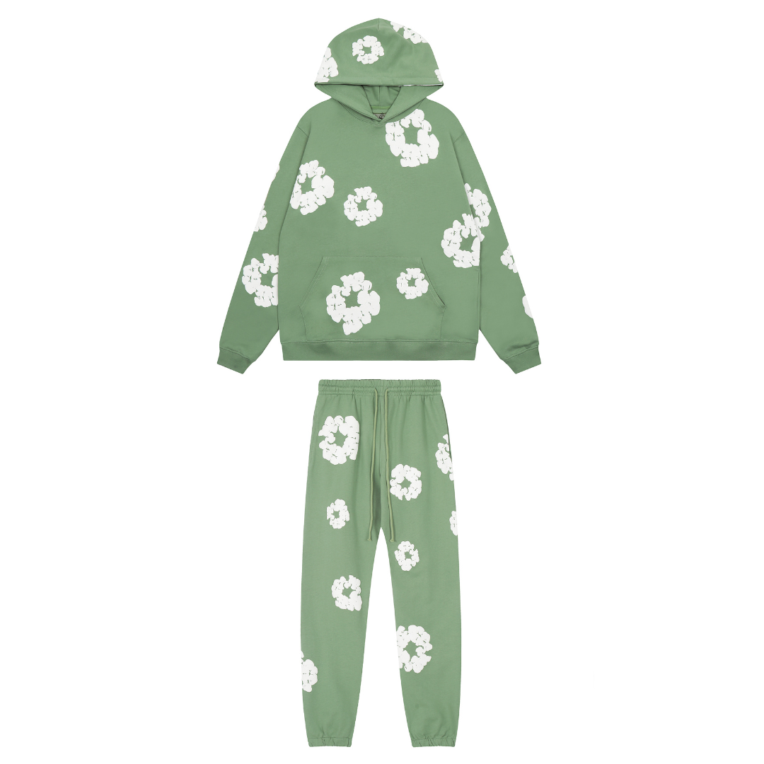 Survêtement en denim vert très foncé