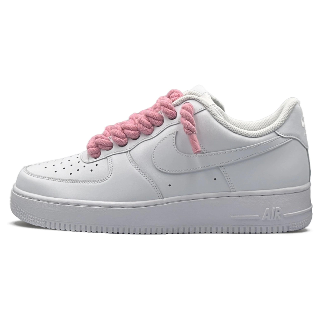 AF1 White - Pink Rope Laces