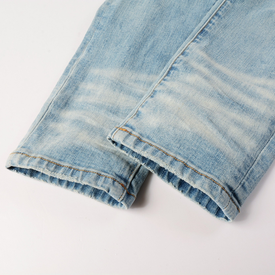 Amr M.A Bar Patch Blue Jeans