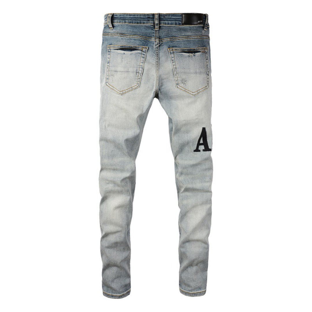 Amr Black Logo Jeans