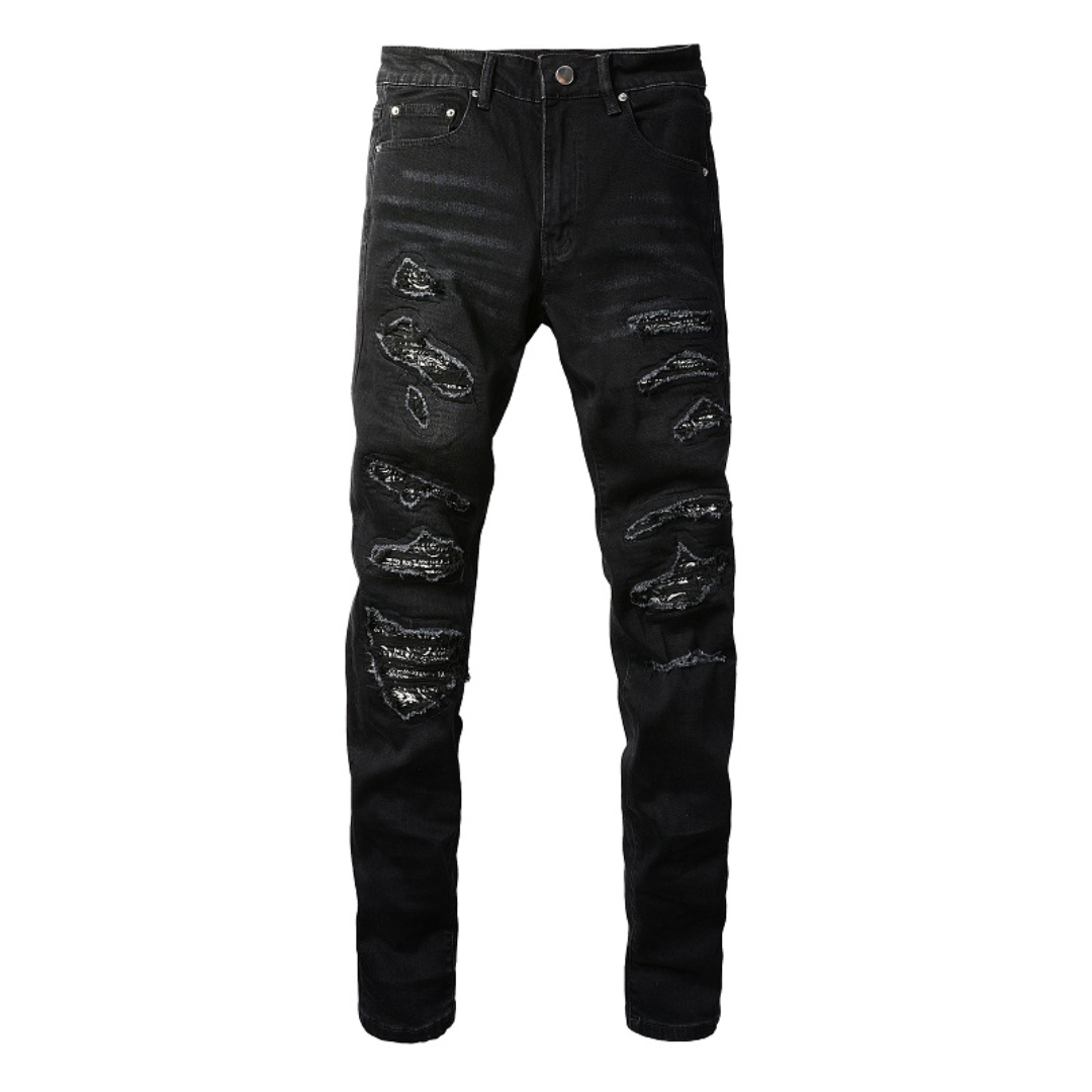 Amr Zebra Bandana Black Jeans