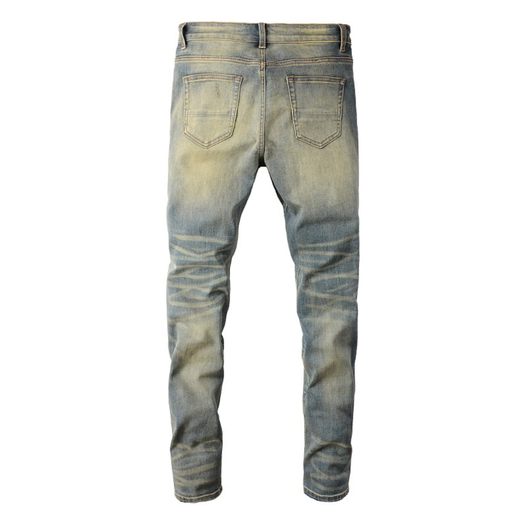 Amr Patch Effect Blue Jeans