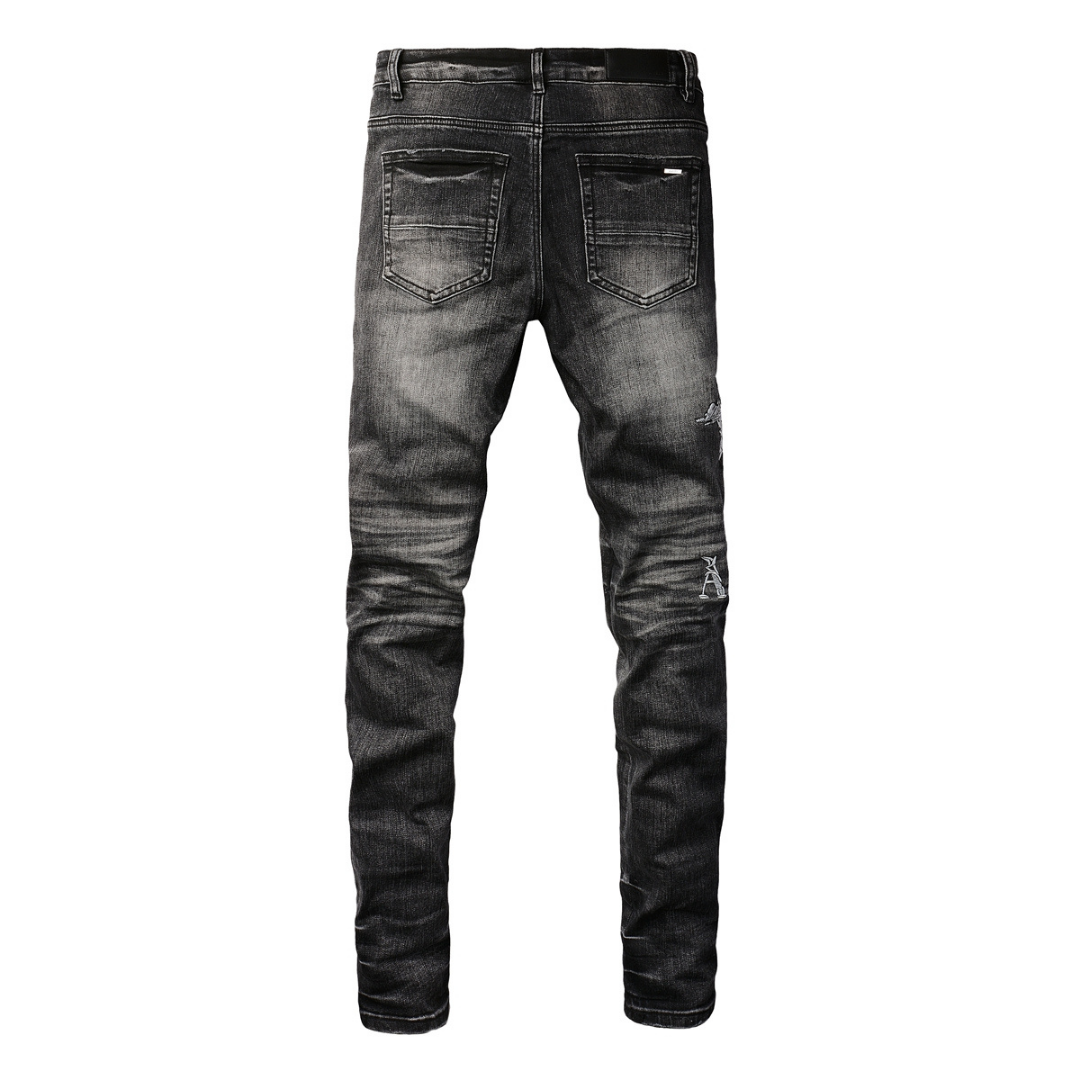 Amr Angel Logo Patch Jeans