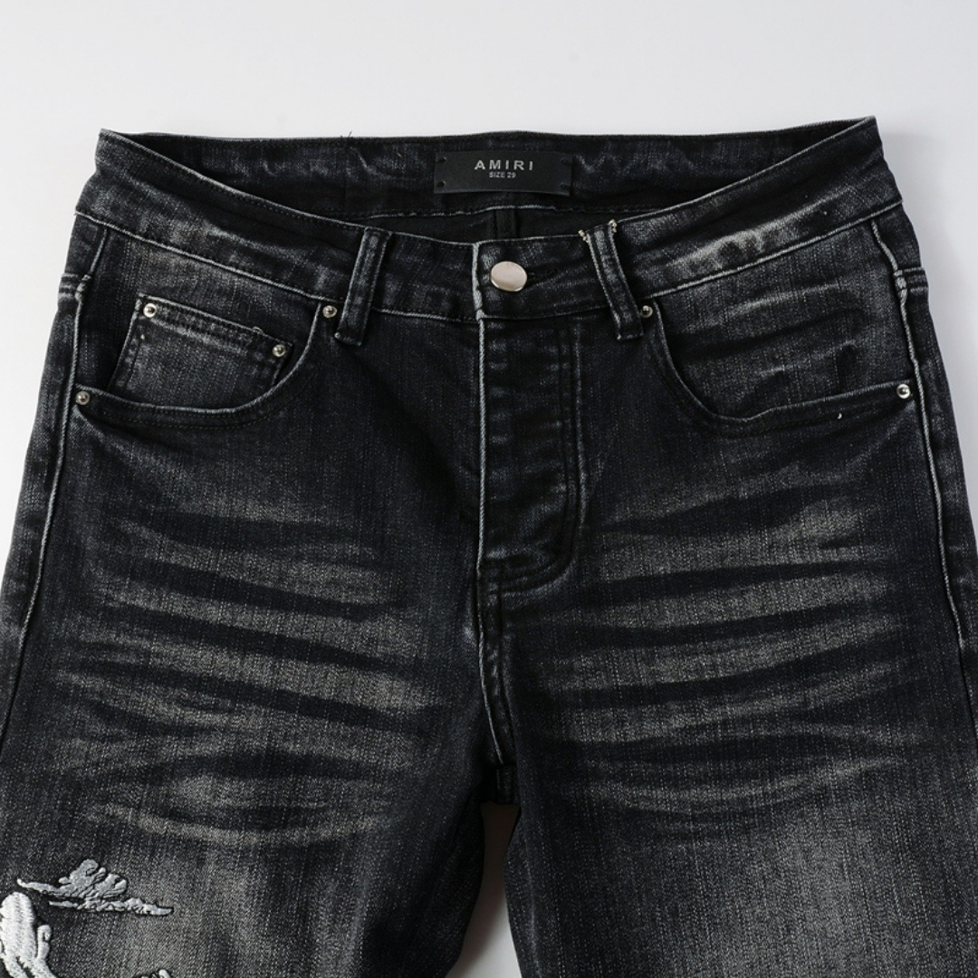 Amr Angel Logo Patch Jeans