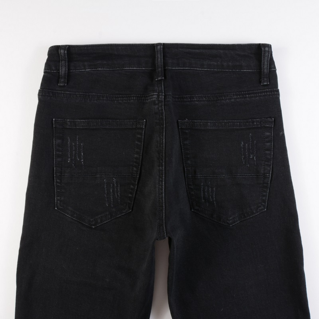 Amr Black Patch Logo Jeans