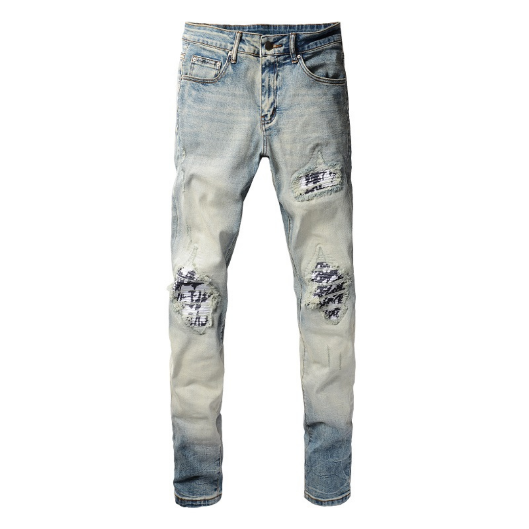 Amr Gradient Camo Patch Jeans