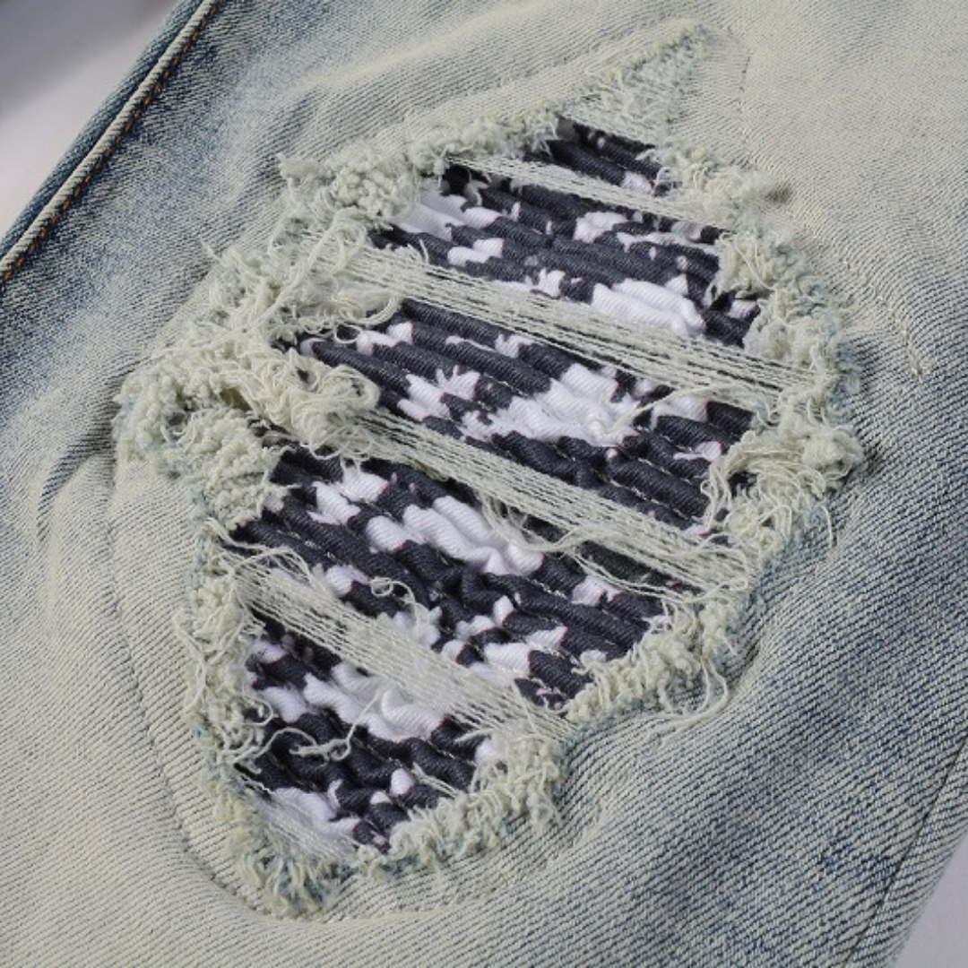 Amr Gradient Camo Patch Jeans