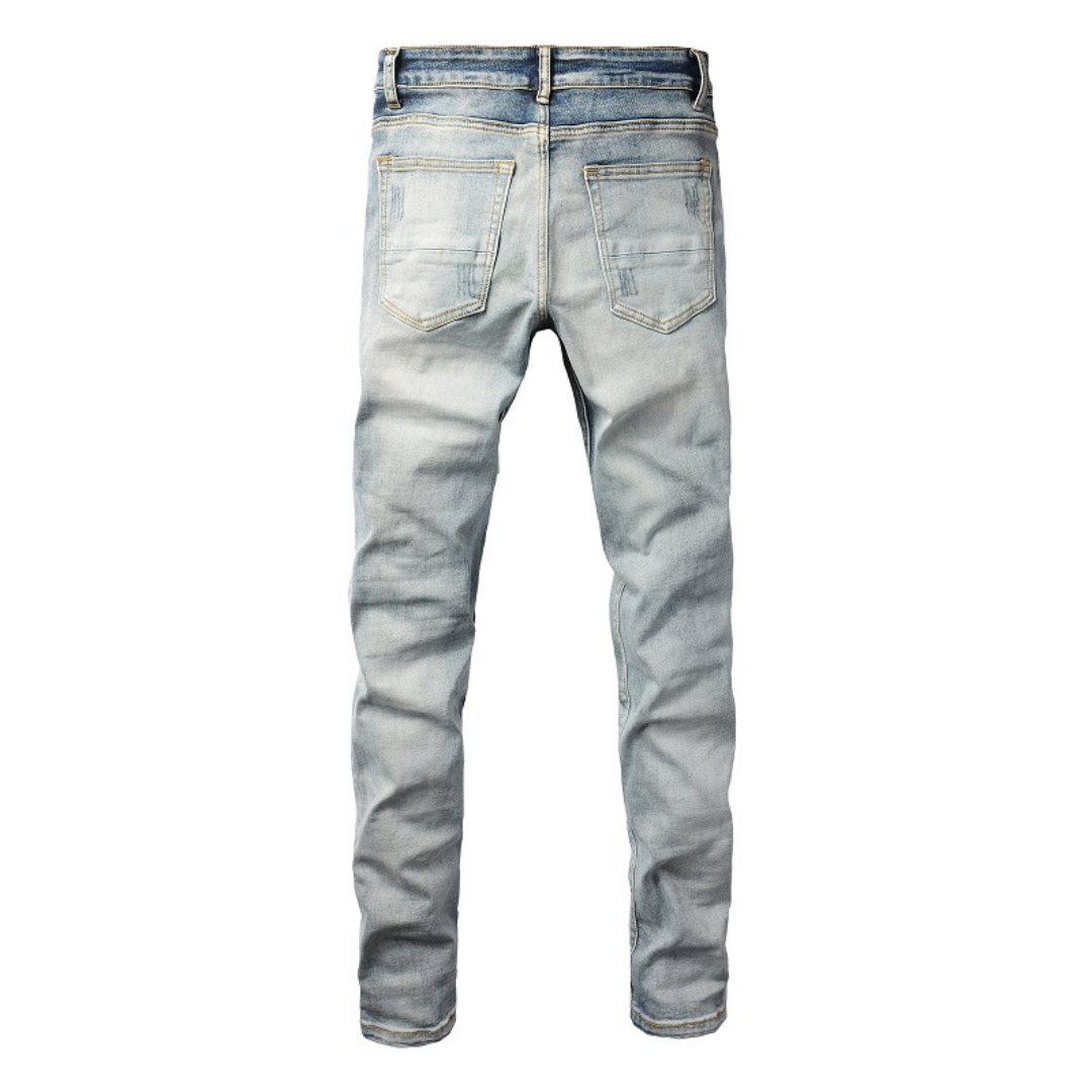 Amr Blue Patch Jeans