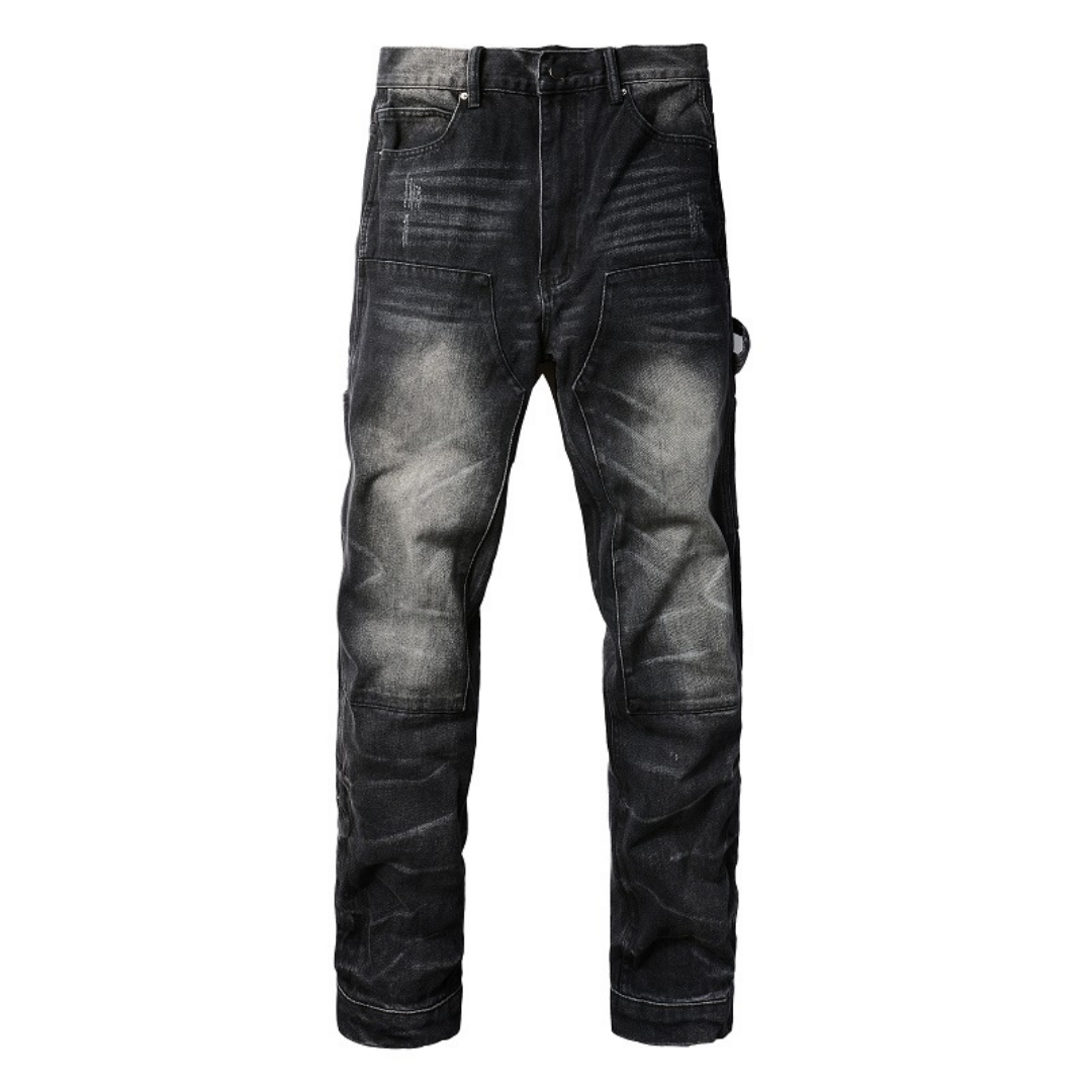 Amr Black Distressed Jeans