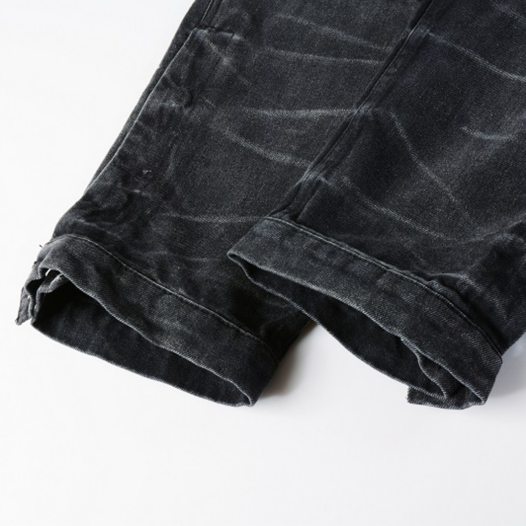 Amr Black Distressed Jeans