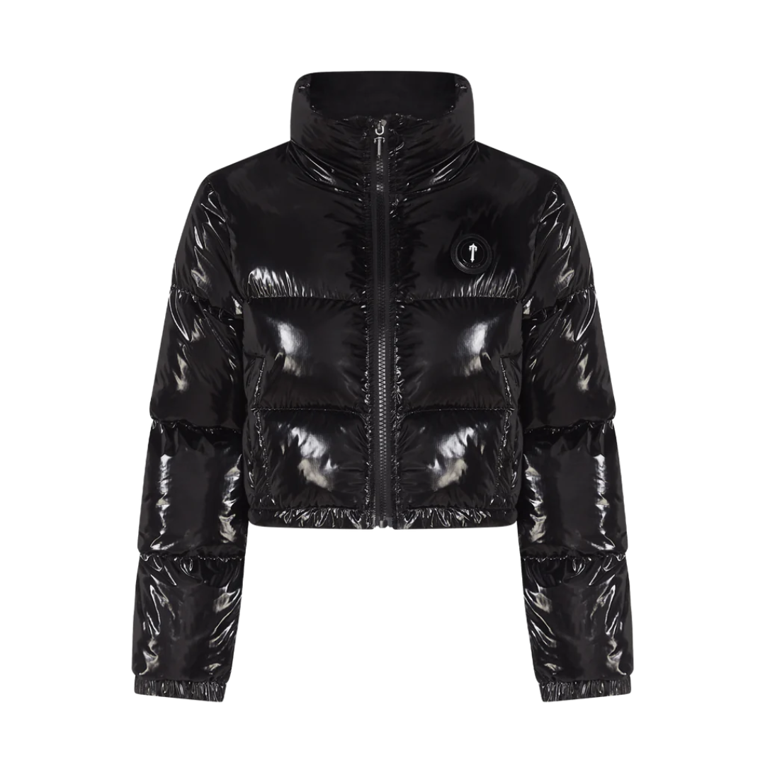 Women Decoded Hooded Shiny Black Jacket