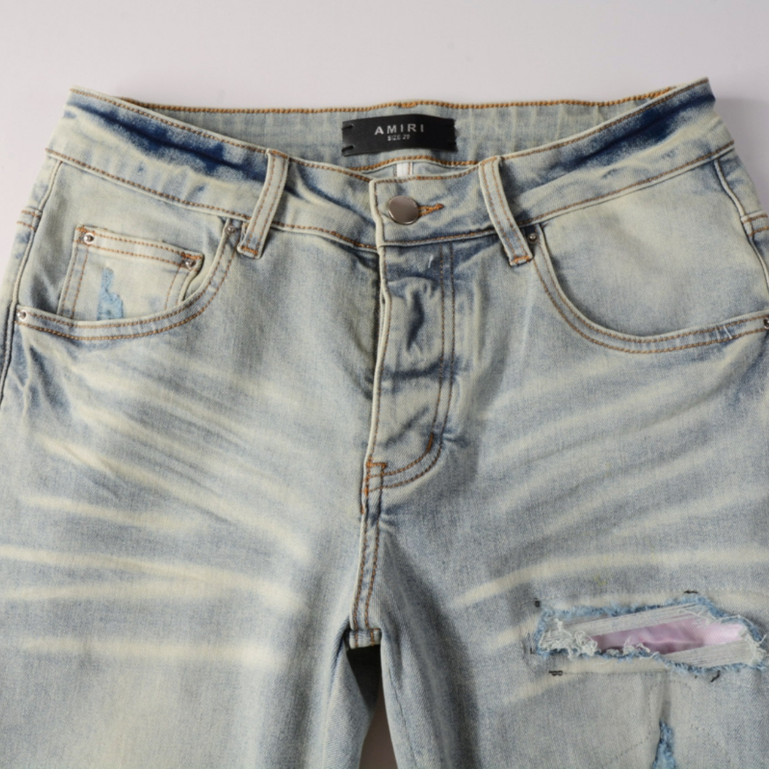 Amr Gradient Patch Logo Jeans