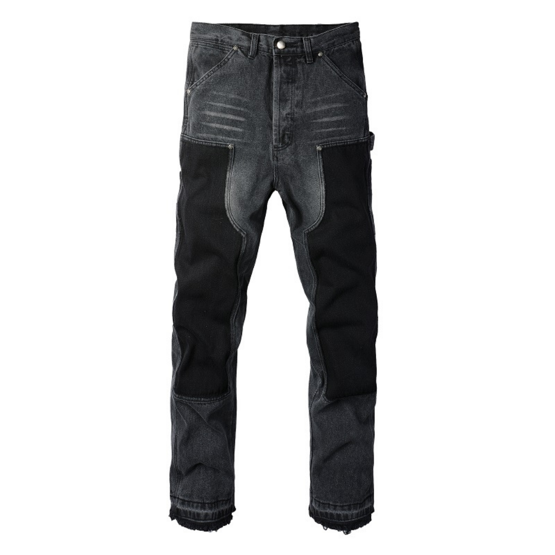 Amr Black Gradient Flared Jeans