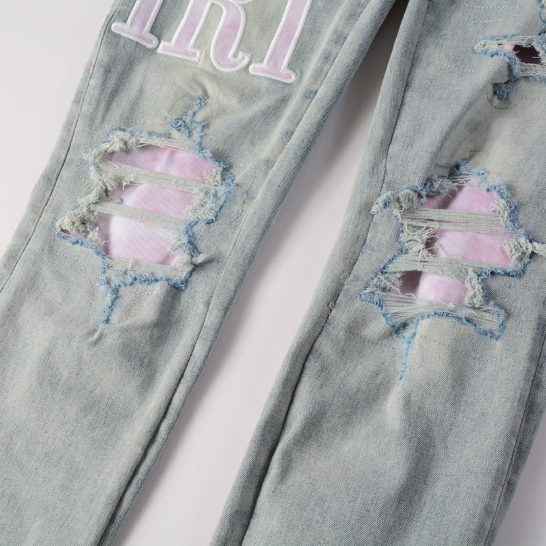 Amr Gradient Patch Logo Jeans