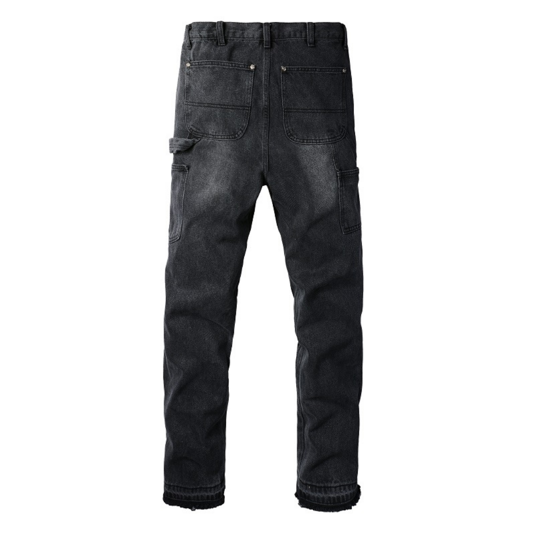 Amr Black Gradient Flared Jeans