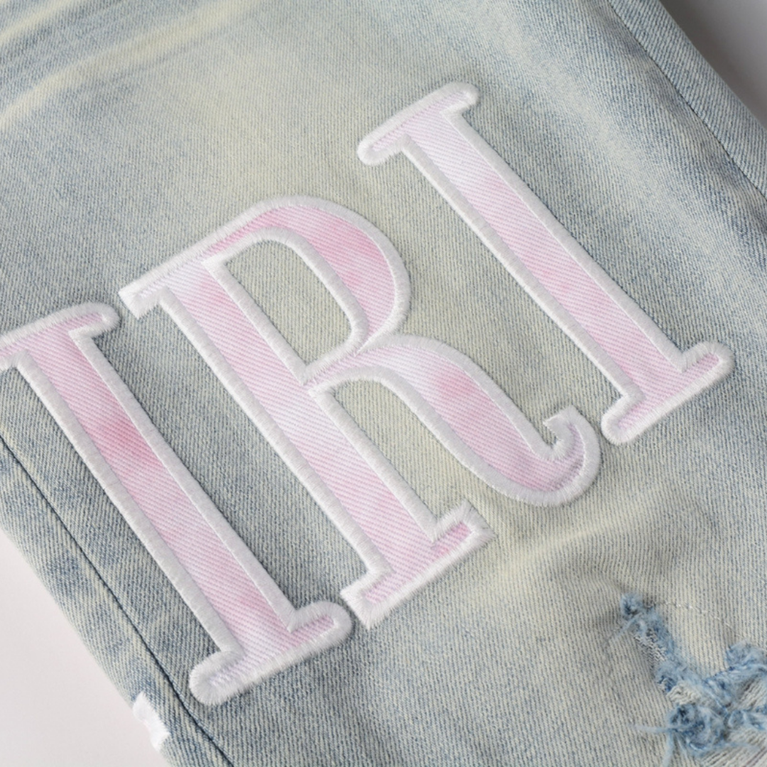 Amr Gradient Patch Logo Jeans