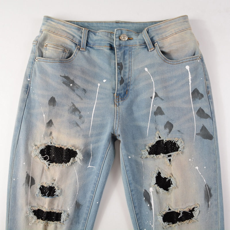 Amr Diamonds Blue Jeans