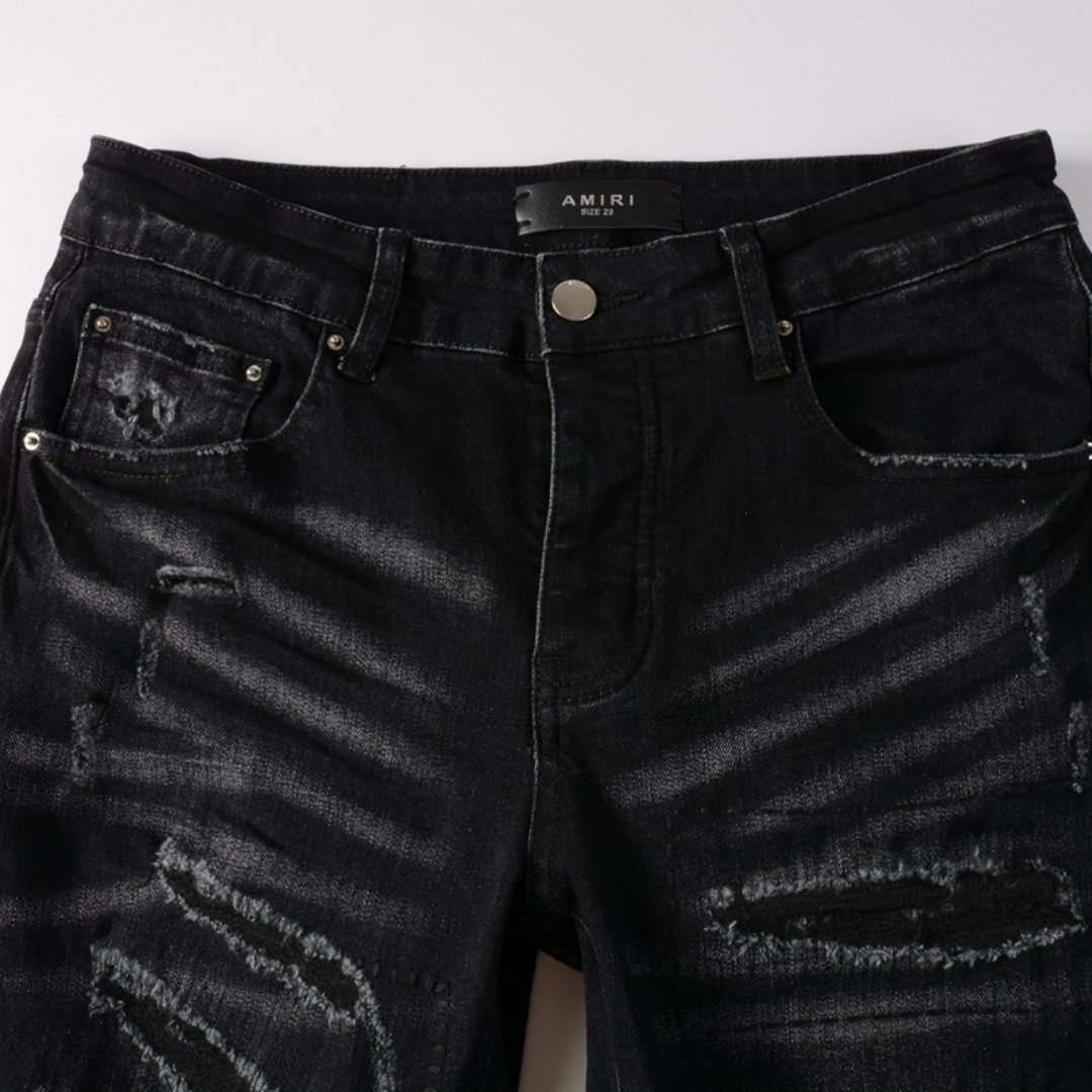 Amr M.A Bar Patch Jeans