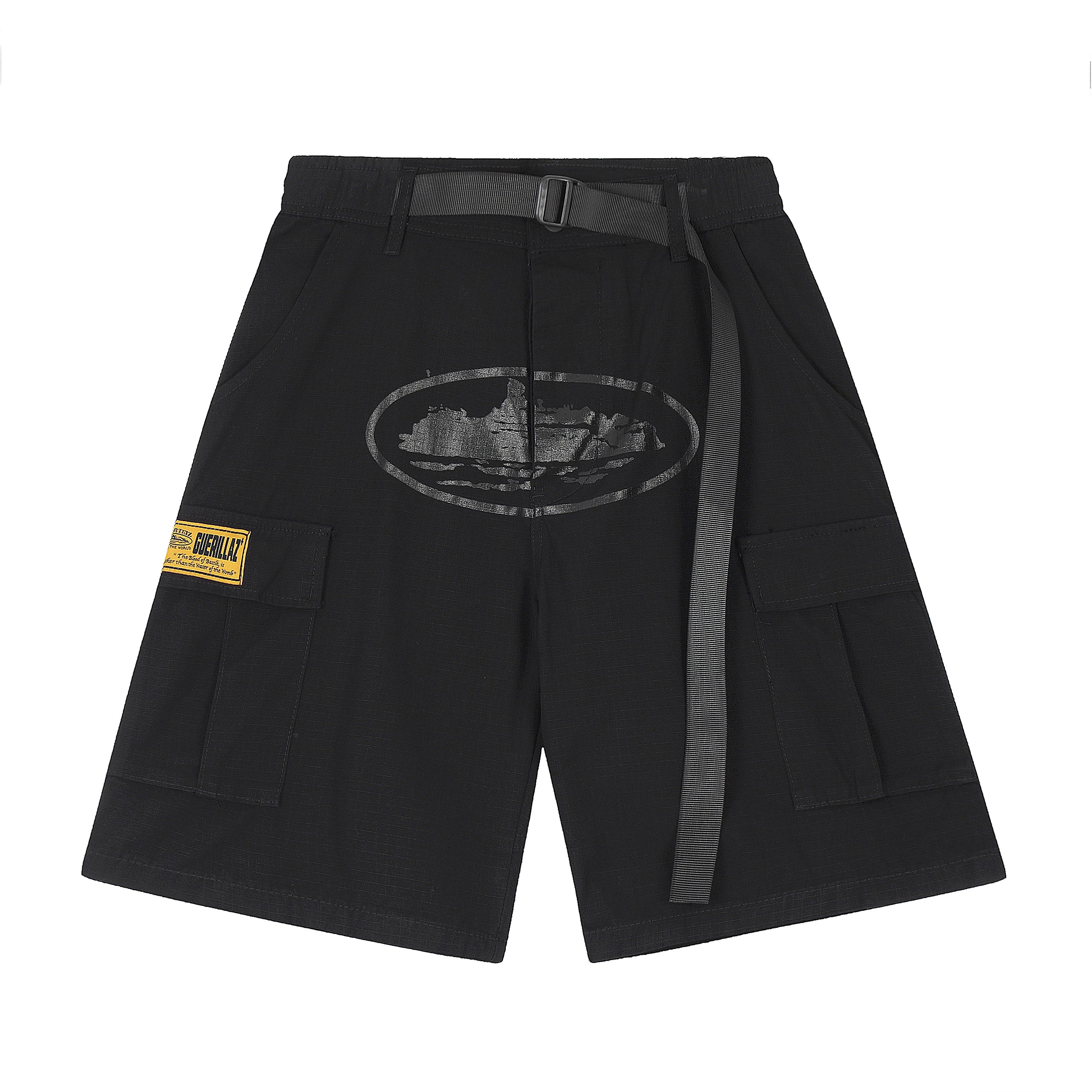 Alcatraz Cargo Full Black Shorts