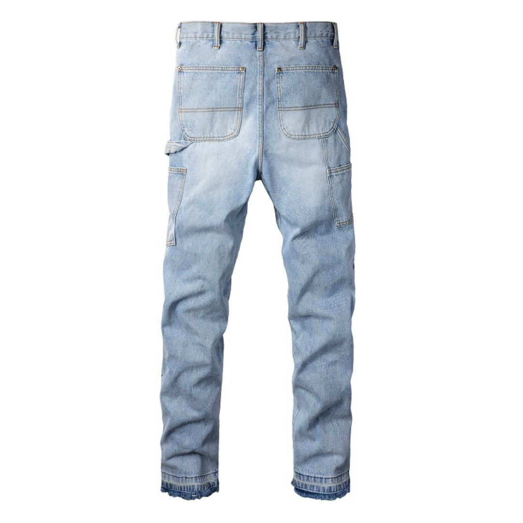 Amr Light Blue Gradient Flared Jeans