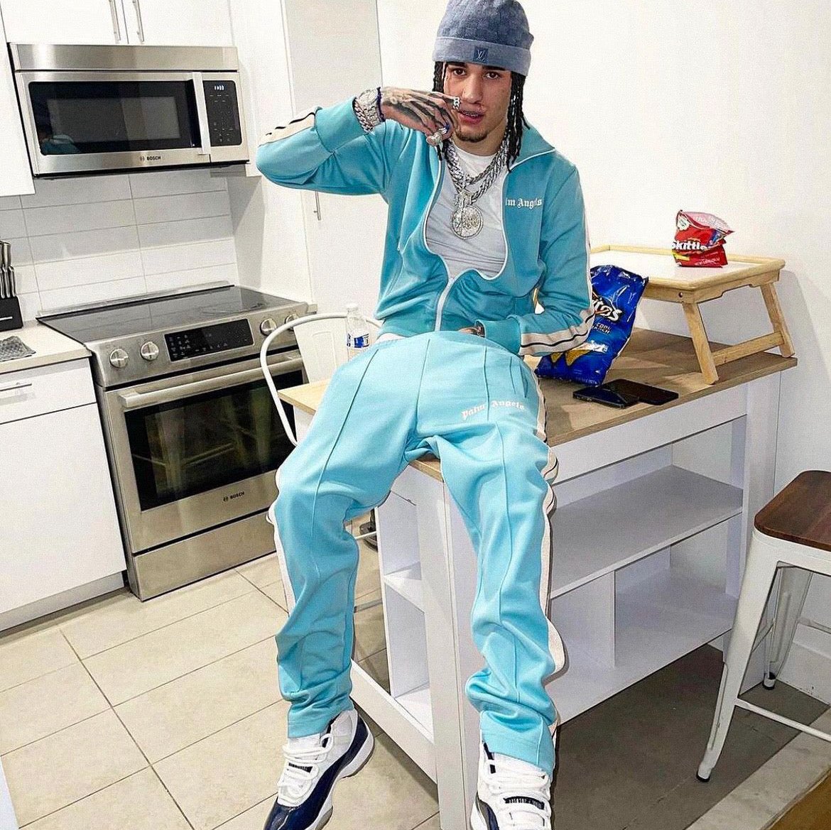 Palm Angels Baby Blue Tracksuit