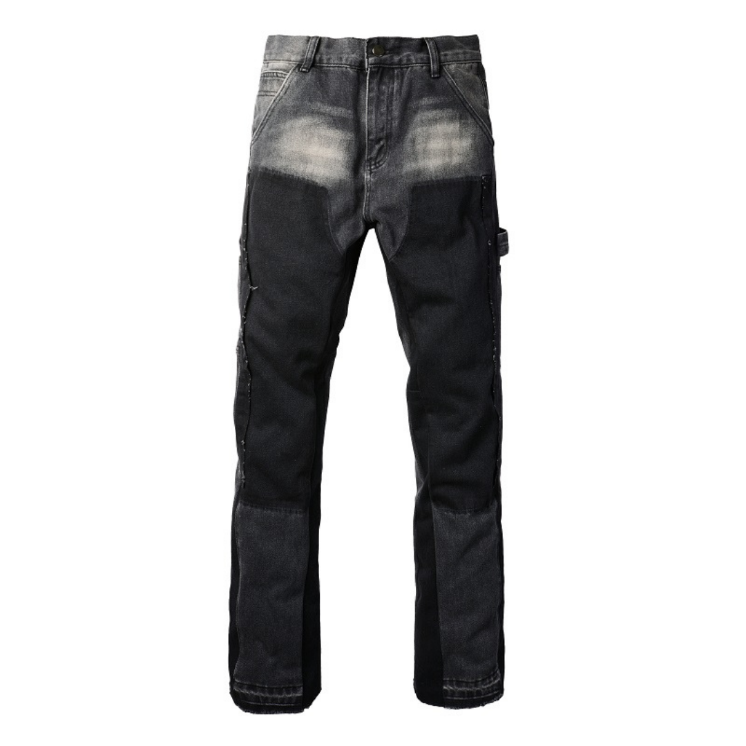 Amr Black Gradient Flared Jeans