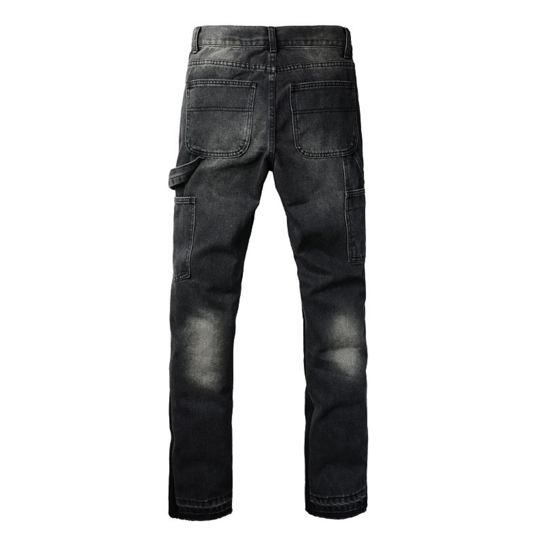 Amr Black Gradient Flared Jeans