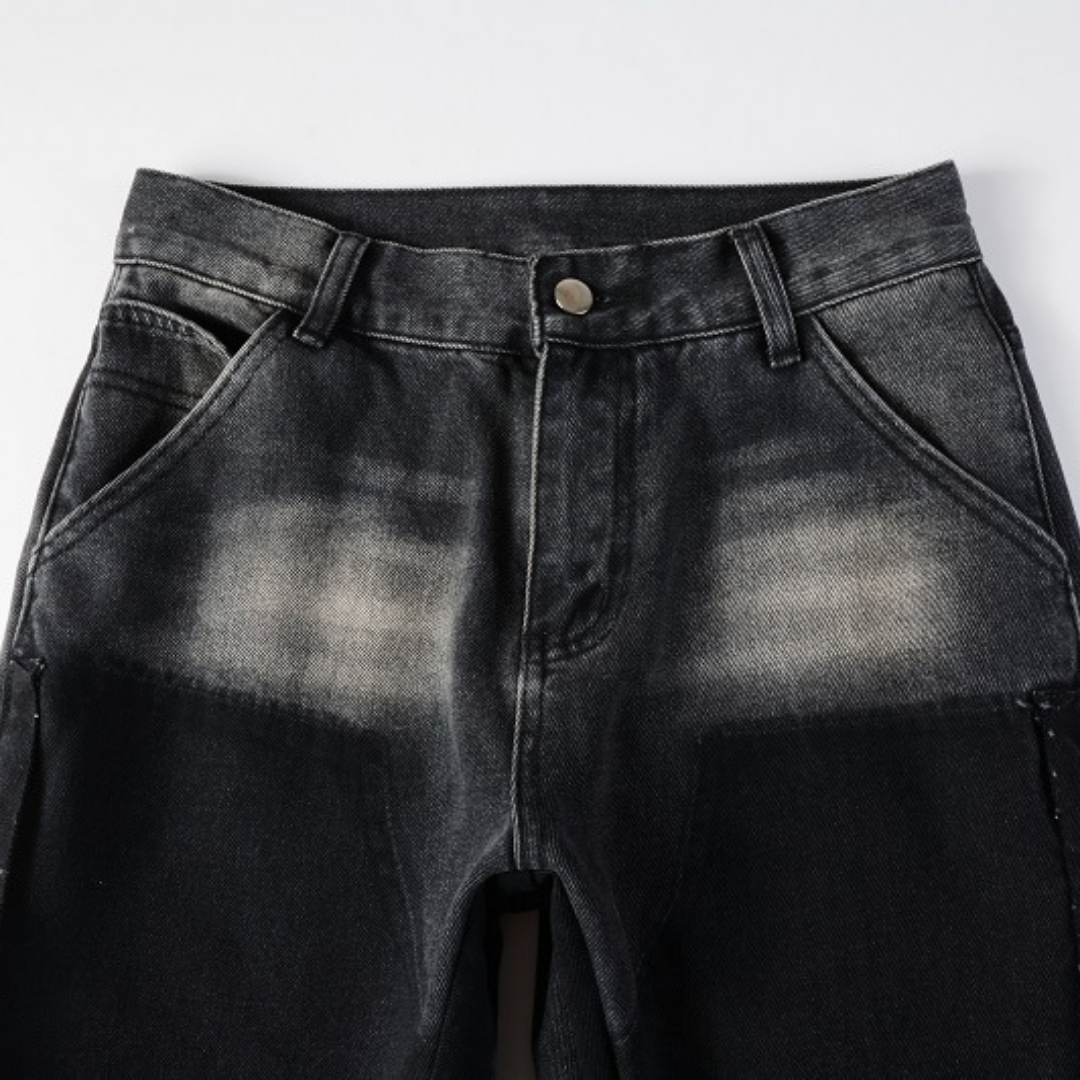 Amr Black Gradient Flared Jeans