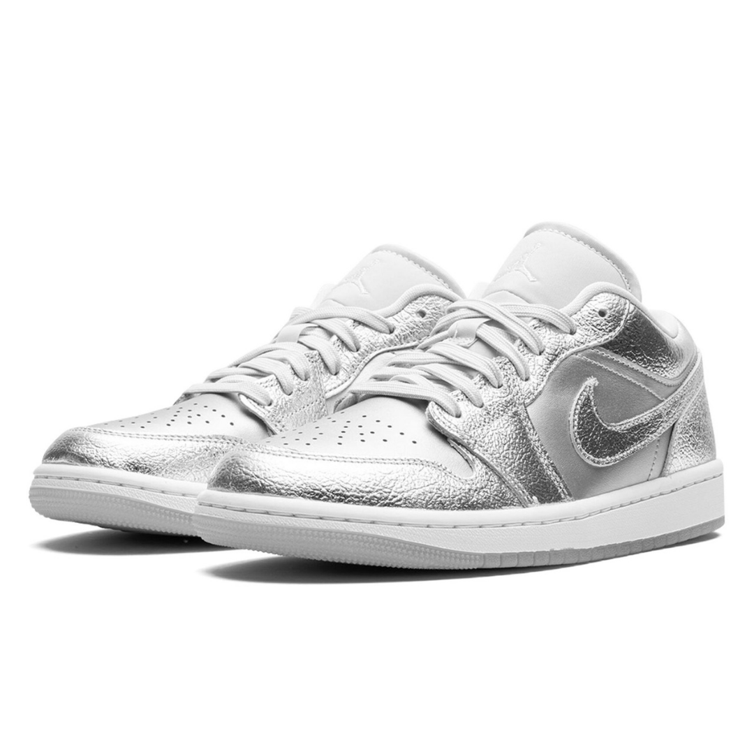 J1 Low Retro Metallic Silver