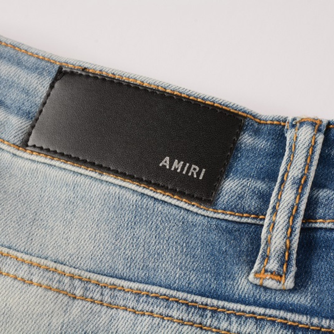 Amr Blue Distressed Jeans