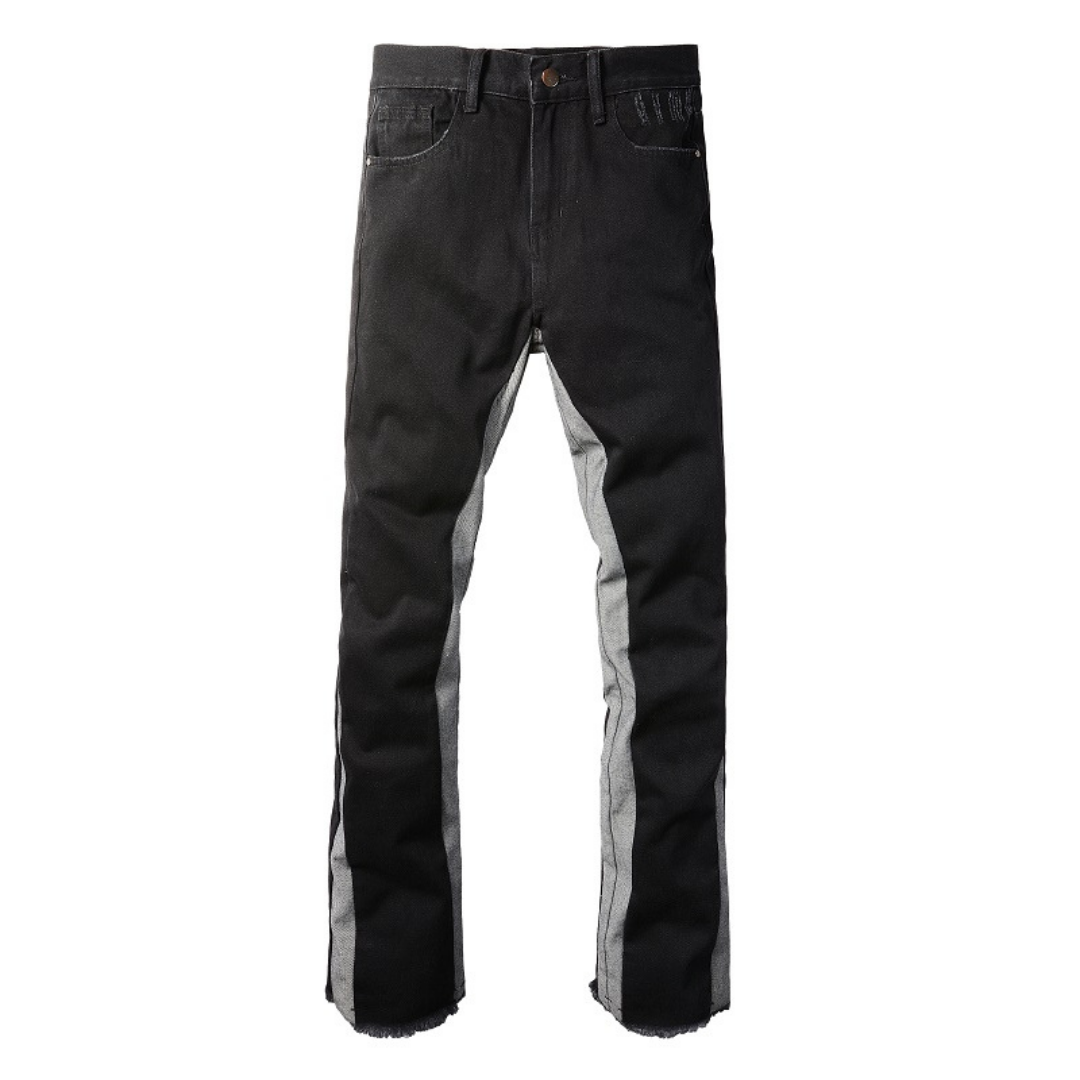 Amr Black Grey Flared Jeans