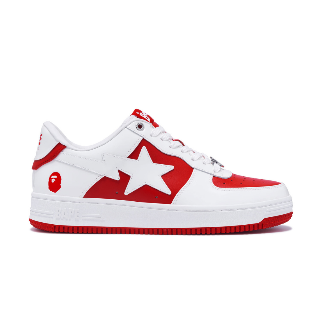 Bape Bapesta White Red