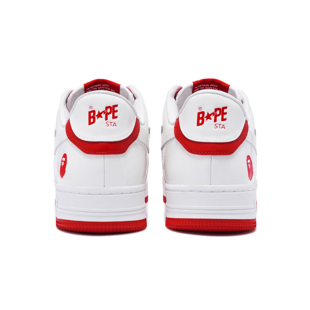 Bape Bapesta White Red