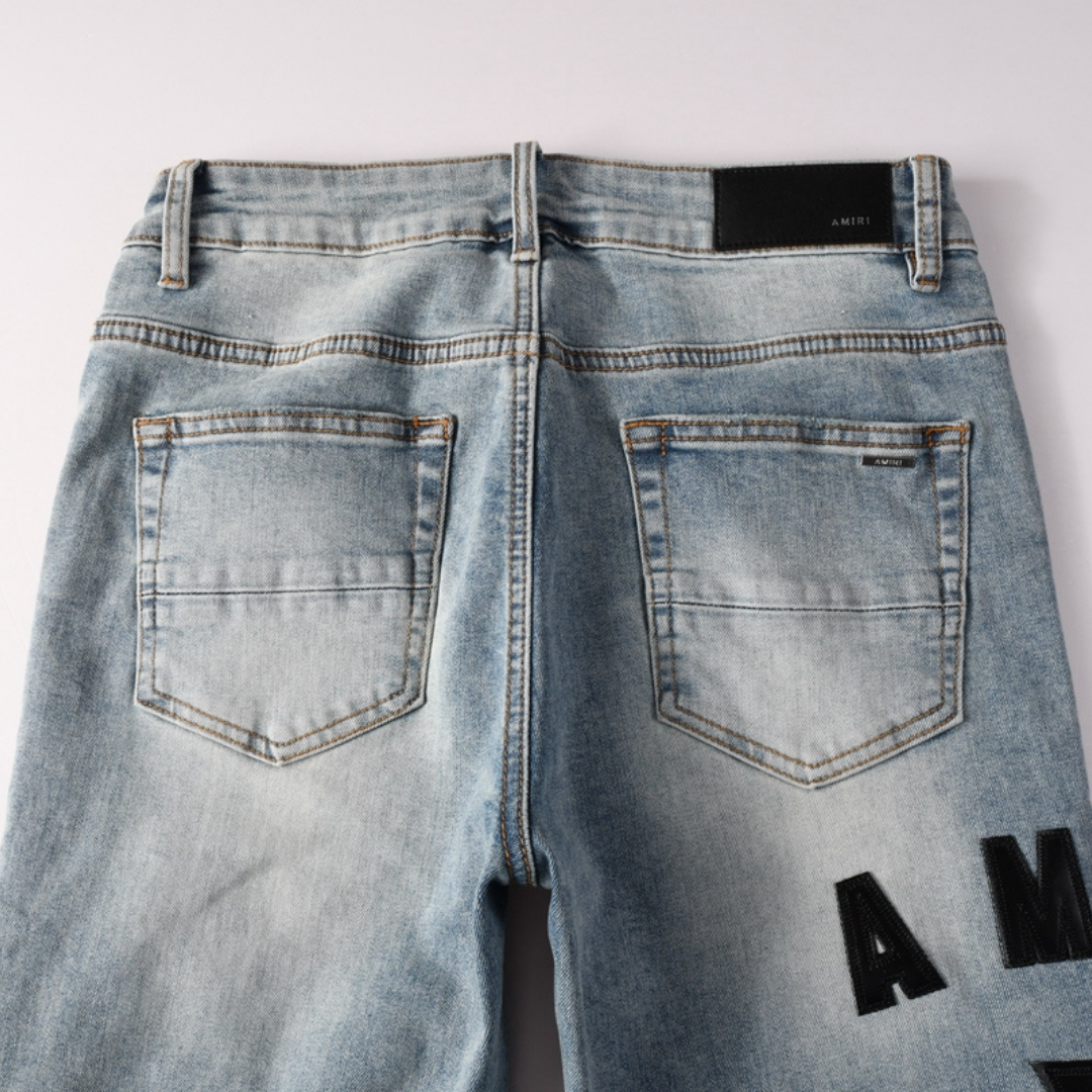 Amr Black Patch M.A Logo Jeans
