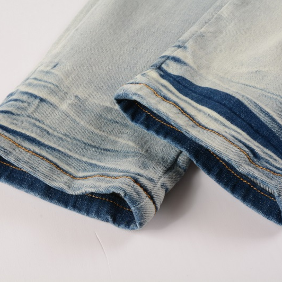 Amr Blue Distressed Jeans